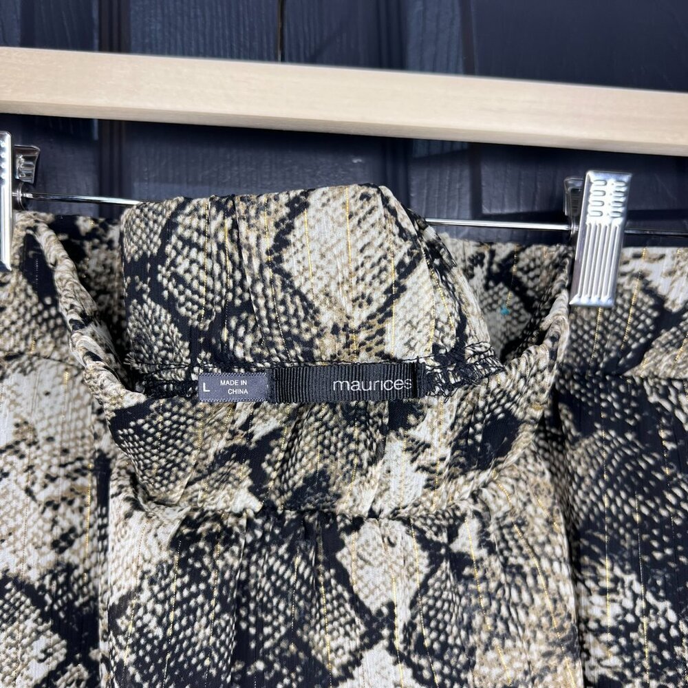 Maurices Skirt Snake Print Maxi Length Size Large - Picture 7 of 12